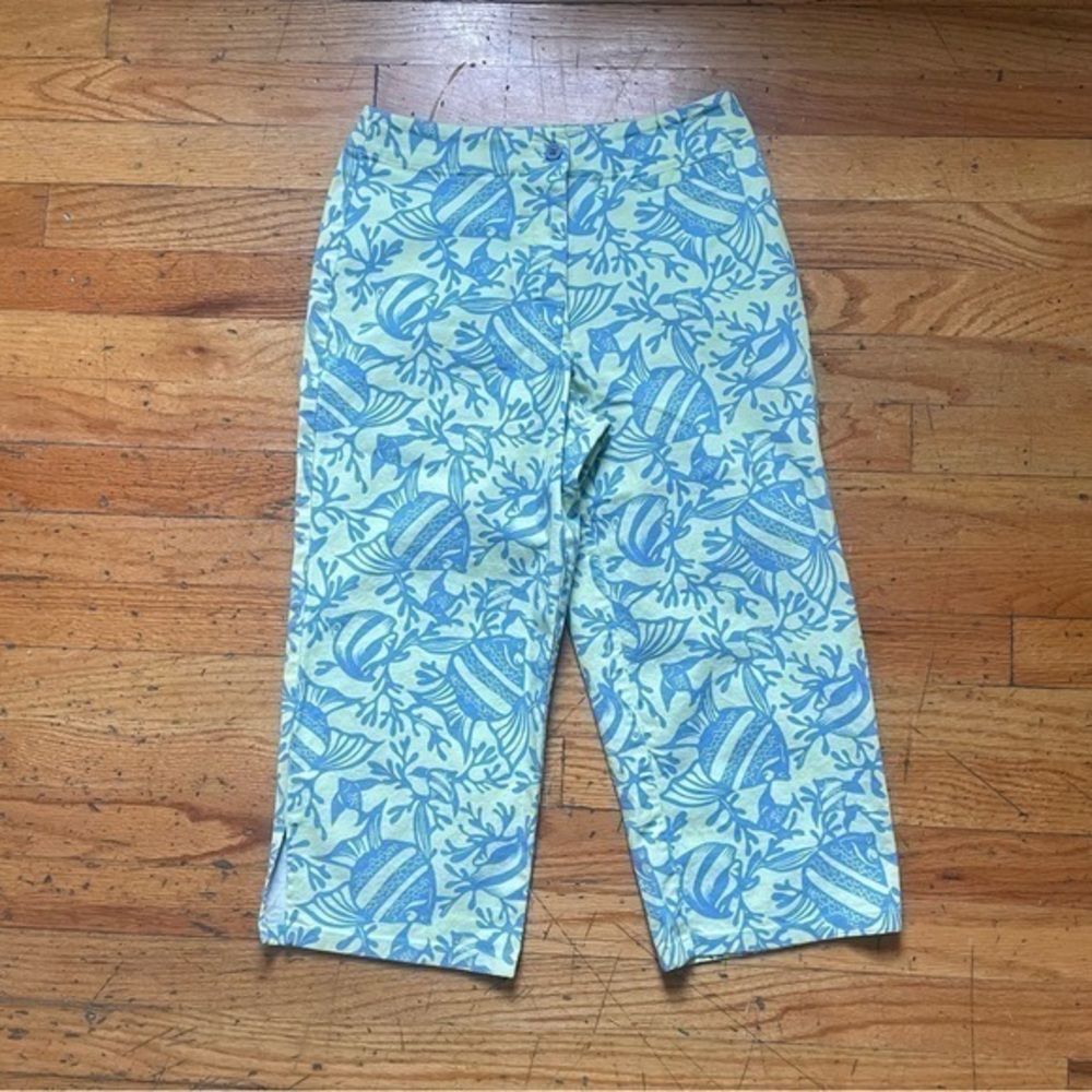 Talbots Fish Print Crops Size 2P